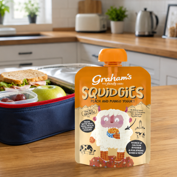 Squidgies Peach/Mango Yoghurt Pouch 100g